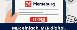 Symbolbild mit Schriftzug "Wohngeldantrag" und dem Merseburg-Logo