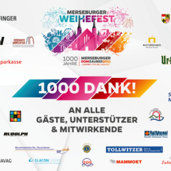 1000 Dank an alle! © Stadt Merseburg 1000 Dank! ©Stadt Merseburg