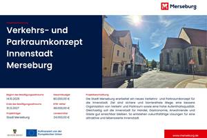 Plakat Verkehrs- und Parkraumkonzept © Stadt Merseburg verkehrs und parkraumkonzept