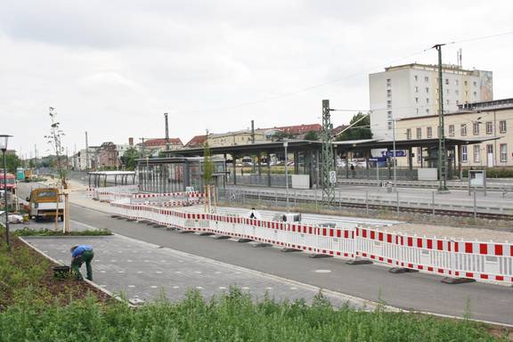 Westausgang am Merseburger Bahnhof Westausgang