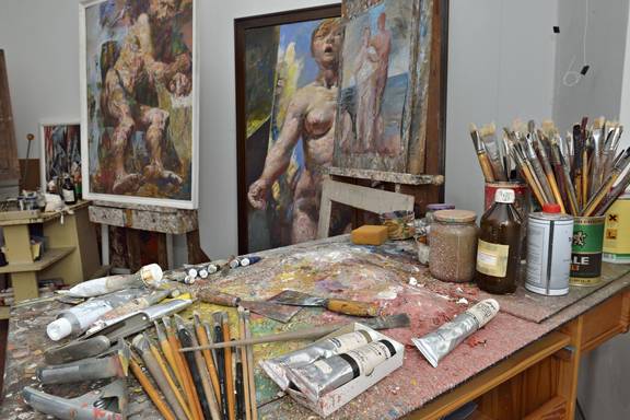 Willi-Sitte-Galerie Willi Sittes Arbeitsplatz