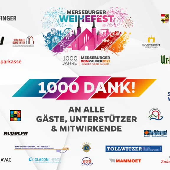 1000 Dank an alle! © Stadt Merseburg 1000 Dank! ©Stadt Merseburg